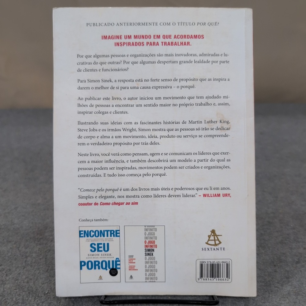 Comece pelo Porquê Simon Sinek Portuguese Edition Start With Why Paperback Book - Picture 2 of 5